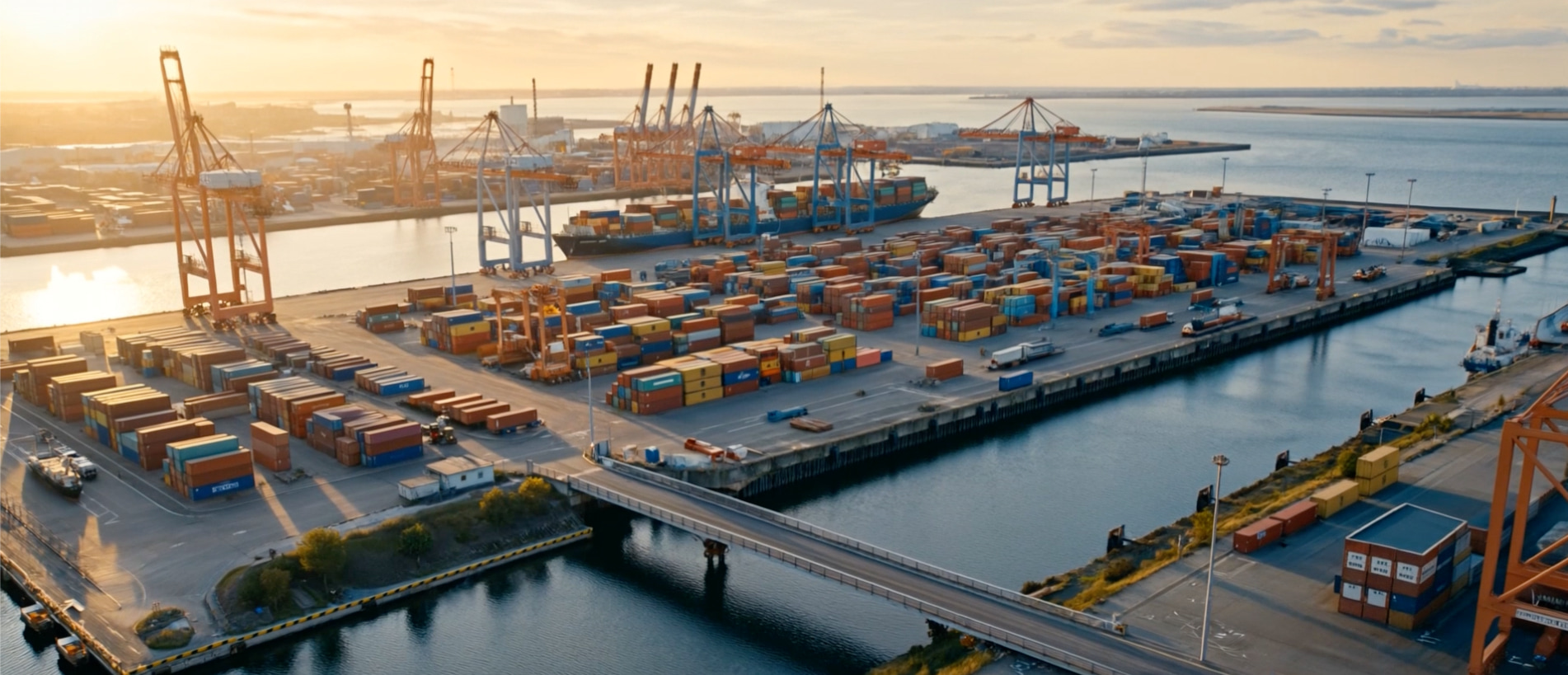 Der Überblick. Hafen aus einer Perspektive, die sonst nicht möglich wäre.